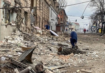 Разрушенный русскими оккупантами Мариуполь