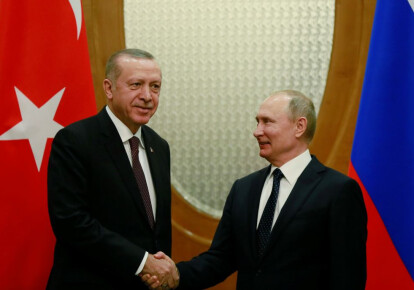 Президент РФ Владимир Путин и турецкий лидер Реджеп Тайип Эрдоган встретились в Сочи. Фото: Getty Images