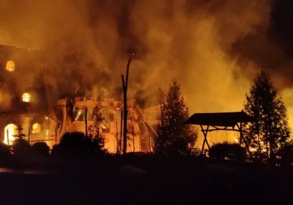 Пожар в Харьковской области