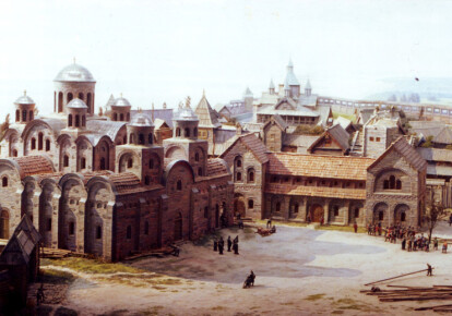 Фрагмент макету центральній частині стародавнього Києва