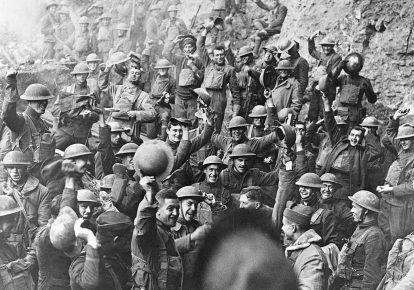 Бойцы 64-го пехотного полка 7-й дивизии, Франция, 11 ноября 1918 года