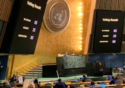 Голосование Генассамблеии ООН