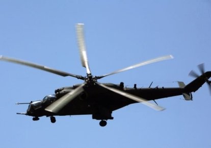 Нацгвардійці з "Ігли" збили російський гелікоптер Мі-24 під Бахмутом