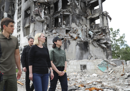 Посол США в Україні Бріджит Брінк відвідала Бородянку