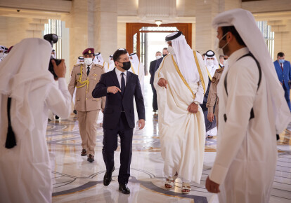 Владимир Зеленский во время официального визита в Катар