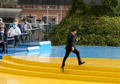Президент Владимир Зеленский на мероприятиях по случаю Дня независимости Украины. Фото: УНИАН