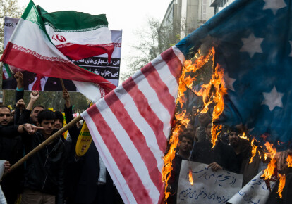 Протести проти політики США у відношенні Ірану в Тегерані . Фото: Getty Images