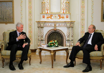 Билл Клинтон и Владимир Путин