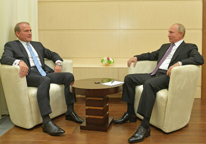 Виктор Медведчук и Владимир Путин. Фото с сайта ОПЗЖ