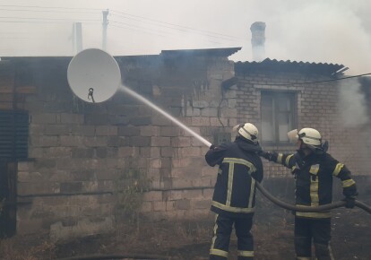 Гасіння пожежі на Луганщині