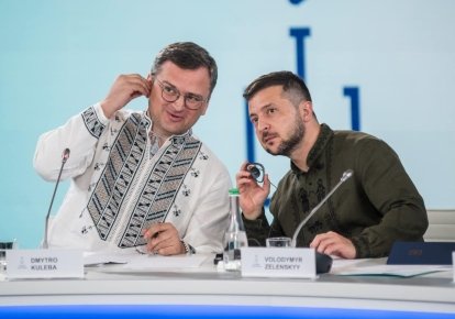 Дмитрий Кулеба и президент Владимир Зеленский
