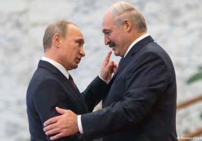 Диктатори Володимир Путін і Олександр Лукашенко