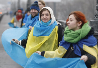 В Киеве на Софийской площади празднуют День Соборности. Фото: УНИАН