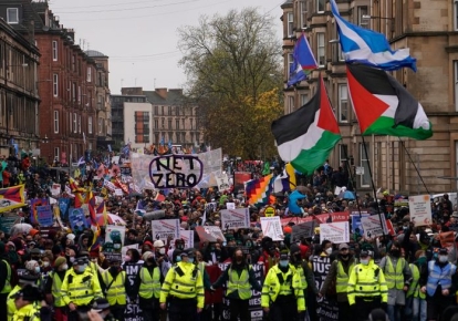 Климатический марш в Глазго, Шотландия, 6 ноября 2021 года