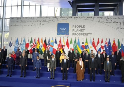 Світові лідери на саміті G20 в Римі, 30 жовтня 2021 року