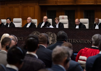Головуюча суддя зачитує постанову суду ООН у Гаазі, Нідерланди, 31 січня 2024 року