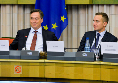 Депутати Європарламенту Девід Маккалістер і Томас Тобэ. Фото: прес-служба ЄП