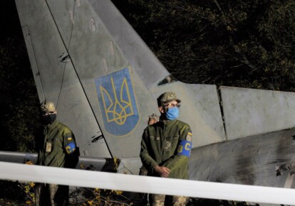 Место падения военного самолета Ан-26 в Харьковской области