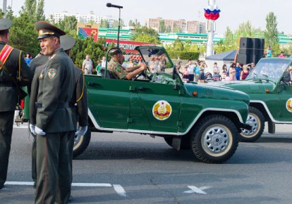 Парад військових в окупованому Тирасполі, столиці Придністров'я (2015 рік)
