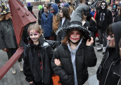 Парад к празднику Хэллоуин в Киеве