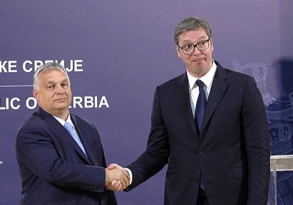 Премьер-министр Венгрии Виктор Орбан и президент Сербии Александар Вучич