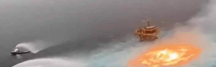 На нефтепроводе в Мексиканском заливе вспыхнул пожар (ВИДЕО)