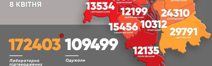 У Києві майже пів сотні померлих від коронавірусу за добу