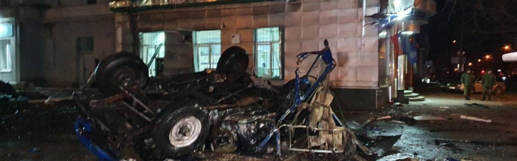 Окупанти повідомили про вибух у центрі Луганська: поранено члена СЦКК та його водія (ФОТО, ВІДЕО)