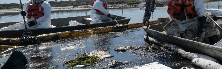 Экологическая катастрофа: разлив нефти у побережья Калифорнии