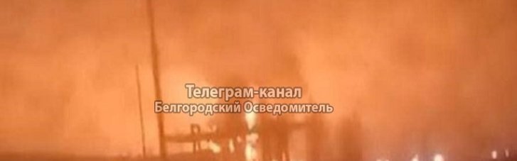 На Бєлгородщині горить завод, де робили конструкції для "Кримського мосту" (ВІДЕО)