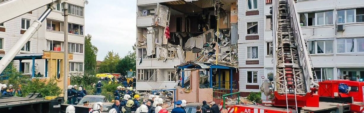 Момент взрыва дома в Подмосковье попал на видео