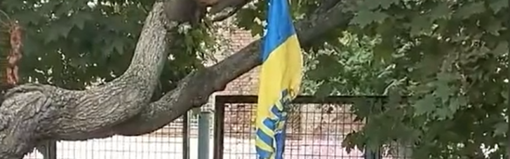 У Києві підлітки спалили прапор України (ВІДЕО)