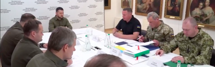 На Волыне Зеленский провел совещание по безопасности: о чем говорили (ВИДЕО)