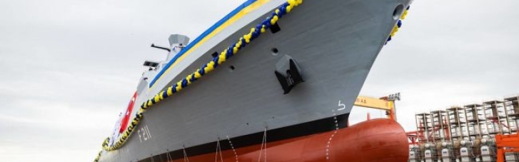В Турции спустили на воду корвет для ВМС Украины "Гетман Иван Мазепа"