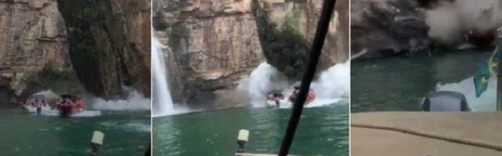 В Бразилии на экскурсионные лодки обрушился каньон: есть погибшие (ВИДЕО)