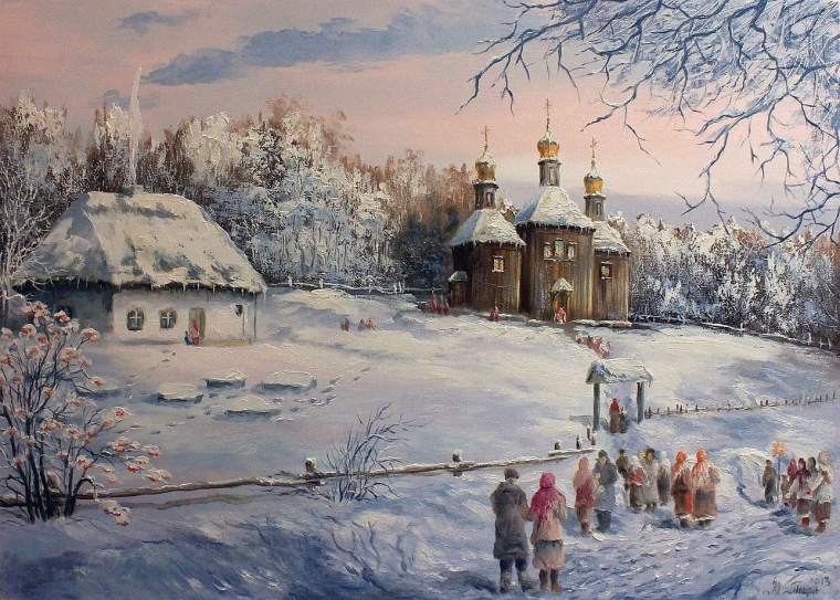 Картина Віктора Лужецького "Вертеп"