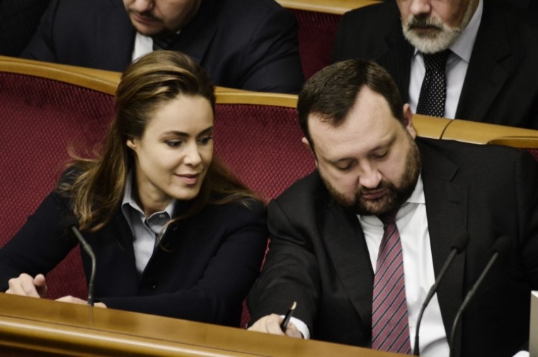 Первый вице-премьер-министр Украины Сергей Арбузов и министр социальной политики Украины Наталья Королевская, 2013 г.