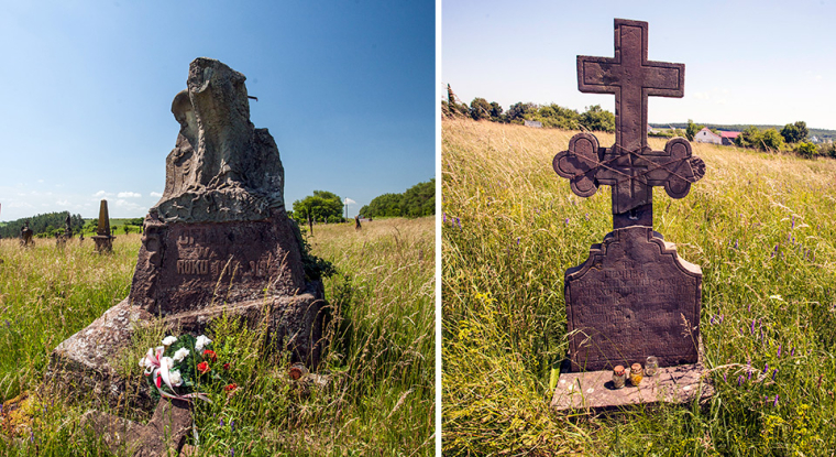 Меморіал польським жовнірам та надгробок хорунжого війська УНР, що загинув у бою проти більшовиків