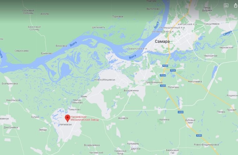 Локация завода в Google maps