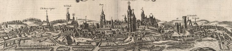 Панорама Любліна. Атлас "Міста земного світу" Франца Гогенберга і Георга Брауна, 1618