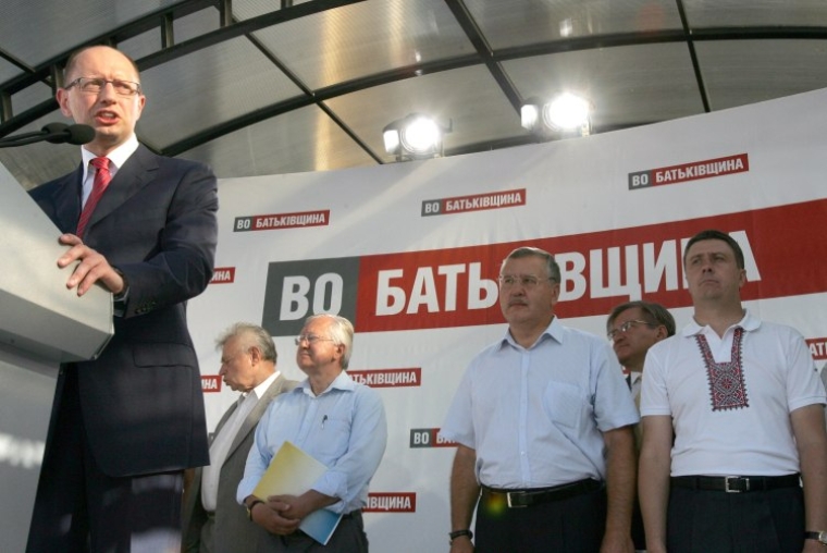 Во время съезда объединенной оппозиции "Батькивщина", 2012 г..