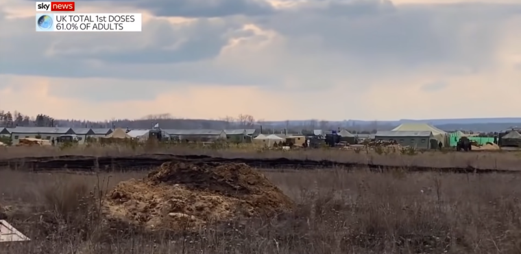 Военный лагерь России у границы с Украиной/скриншот