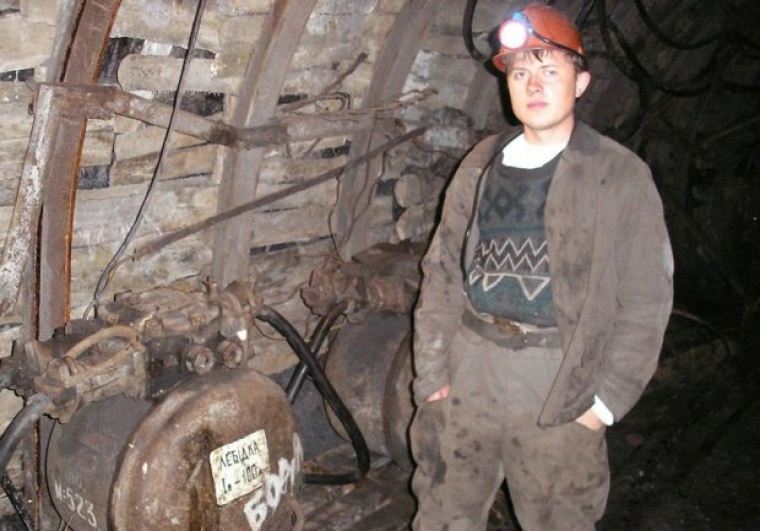 Андрей Герус в шахте