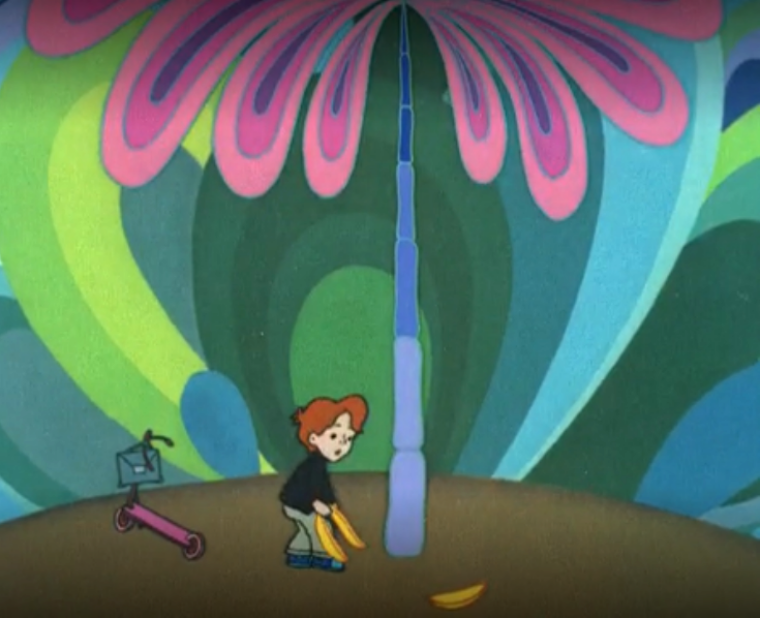 Кадр из мультфильма "Три банана" по мотивам сказки чешского писателя Зденека Слабого, 1971 год