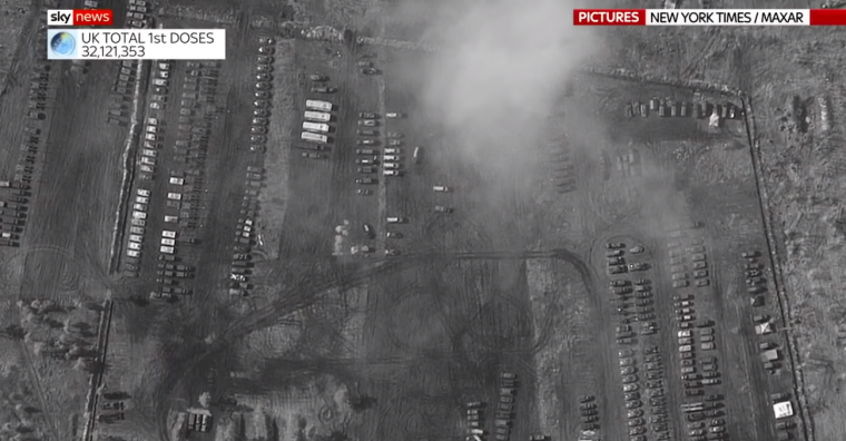 Военный лагерь России у границы с Украиной/скриншот