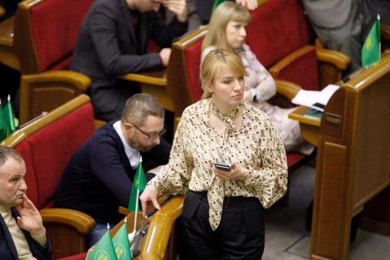Народный депутат Елена Шуляк на заседании Верховной Рады Украины