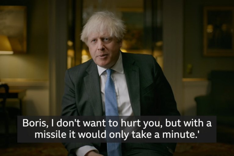 "Я не хочу делать тебе больно, но ракета сделает это за минуту": Джонсон о разговоре с Путиным накануне вторжения в Украину