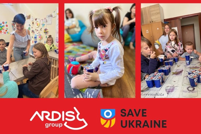 Молочні смаколики для душі: Ardis Group передали йогурти для "Save Ukraine"