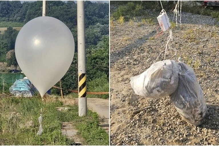 Северная Корея запустила 150 воздушных шаров с мусором на территорию соседей