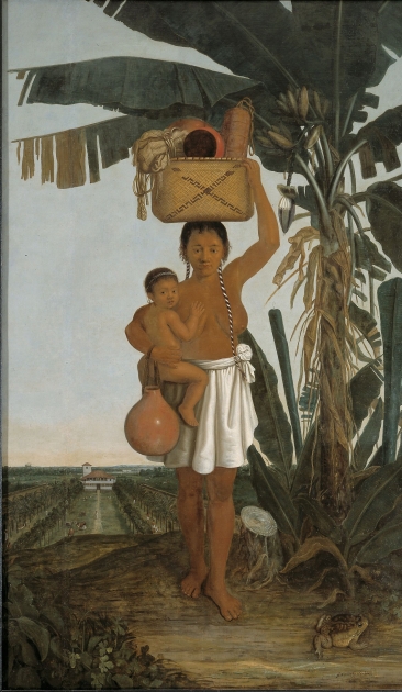 Жінка тупі. Не виключено, що своє ім'я топінамбур отримав саме на честь одноплемінників цієї індіанської "Мадонни". Альберт Екхаут (нідерл. Albert Eckhout), 1643 р./Національний художній музей Данії